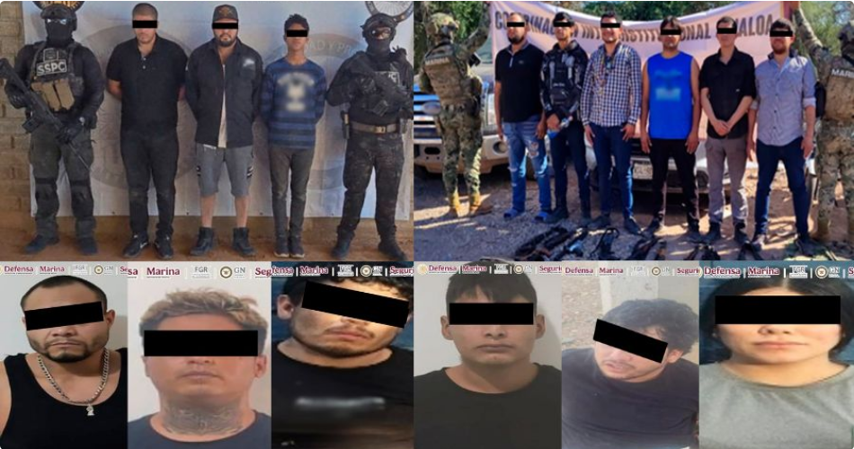 Despliegue de fuerzas federales y estatales deja 16 detenidos, armamento y vehículos asegurados en operativos en Culiacán y Navolato