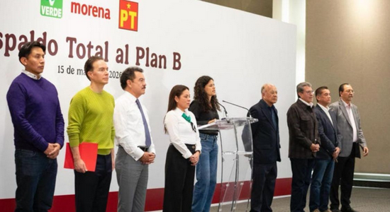 Morena, PT y Verde anuncian respaldo total al Plan B de la reforma electoral de Sheinbaum